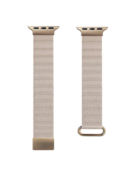 Skórzany pasek magnetyczny Apple Watch 38/40/41mm Crong Eclipse Beżowy