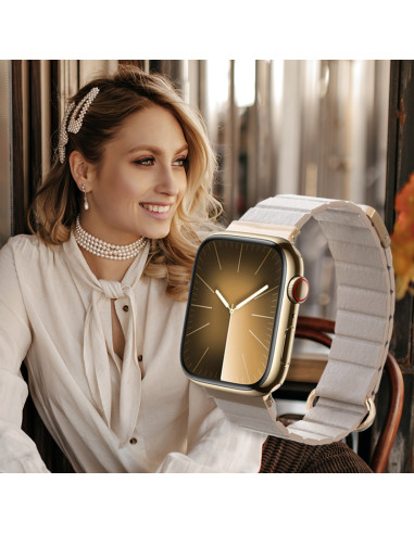 Skórzany pasek magnetyczny Apple Watch...