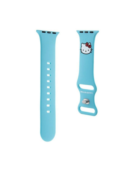 Pasek do Apple Watch 38/40/41 mm Hello Kitty Silicone Kitty Head Niebieski