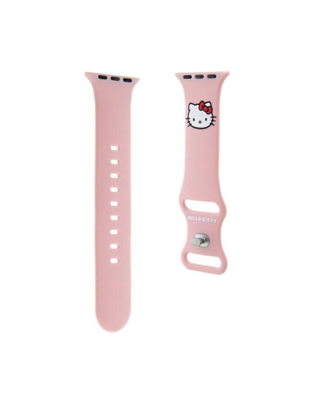 Pasek do Apple Watch 38/40/41 mm Hello Kitty Silicone Kitty Head Różowy