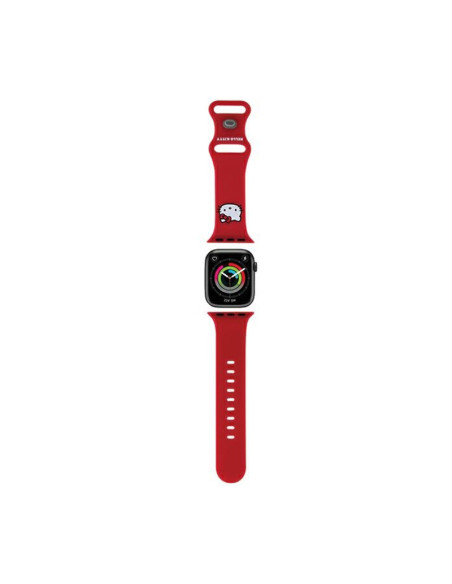 Pasek do Apple Watch 38/40/41 mm Hello Kitty Silicone Kitty Head Czerwony