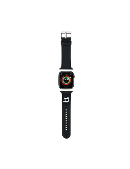 Pasek do Apple Watch 38/40/41 mm Karl Lagerfeld 3D Rubber Choupette Head NFT Czarny