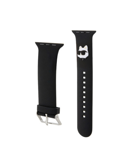Pasek do Apple Watch 38/40/41 mm Karl Lagerfeld 3D Rubber Choupette Head NFT Czarny