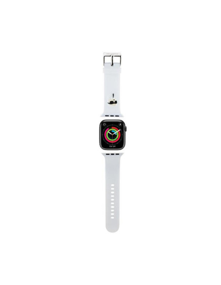 Pasek do Apple Watch 38/40/41 mm Karl Lagerfeld 3D Rubber Karl Head NFT Biały