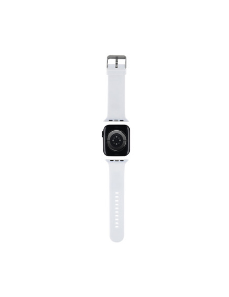 Pasek do Apple Watch 38/40/41 mm Karl Lagerfeld 3D Rubber Karl Head NFT Biały
