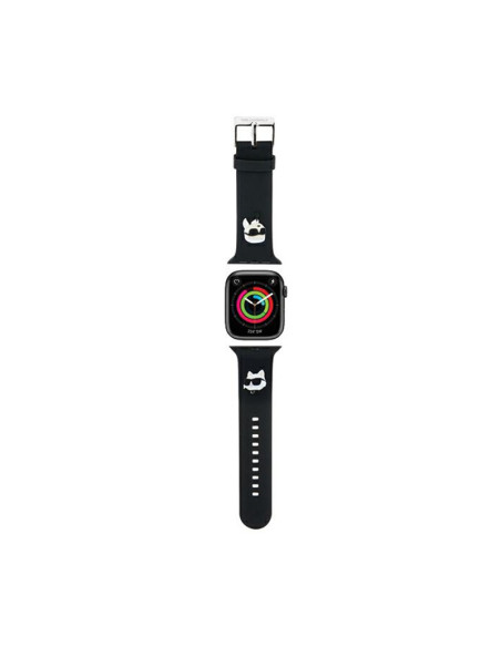 Pasek do Apple Watch 38/40/41 mm Karl Lagerfeld 3D Rubber Karl & Choupette Heads NFT Biały
