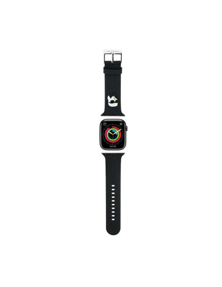 Pasek do Apple Watch 38/40/41 mm Karl Lagerfeld 3D Rubber Karl Head NFT Czarny