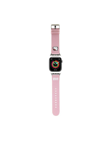 Pasek do Apple Watch 38/40/41 mm Hello Kitty Strap Kitty Head Różowy