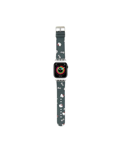 Pasek do Apple Watch 38/40/41 mm Hello Kitty Heads & Bows Pattern Czarny