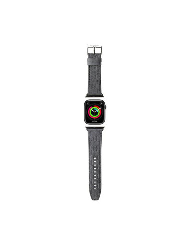 Pasek do Apple Watch 38/40/41 mm Karl Lagerfeld Saffiano Monogram Srebrny