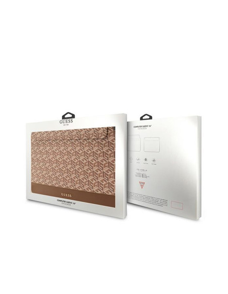 Etui Do na notebooka 16" Guess GCube Stripes Computer Sleeve Brązowy