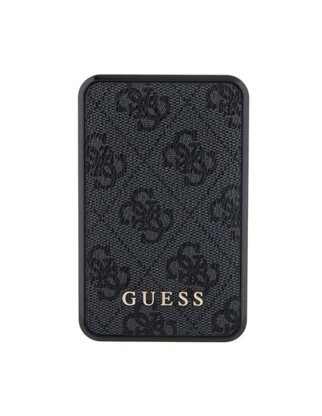 Powerbank 10000 mAh 18W Guess 4G Leather Metal Logo Czarny