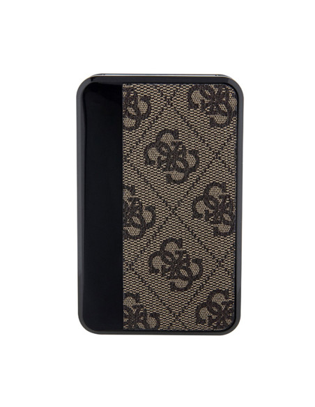 Powerbank 10000 mAh 18W Guess 4G Leather Metal Logo Brązowy