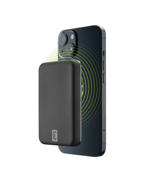 Powerbank indukcyjny 5000mAh 7.5W MagSafe Cellularline MAG 5000 Czarny