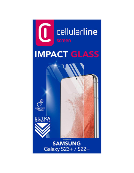 Hartowane szkło ochronne Samsung Galaxy S23+ / S22+ Cellularline Impact Glass