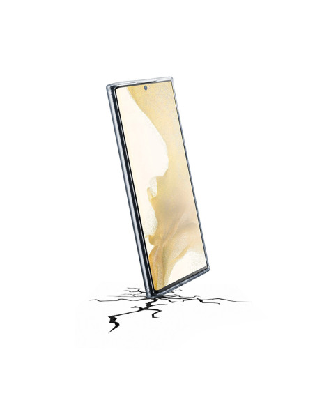 Etui Do Samsung Galaxy S23 Ultra z ochroną antybakteryjną Cellularline Clear Strong Przezroczysty