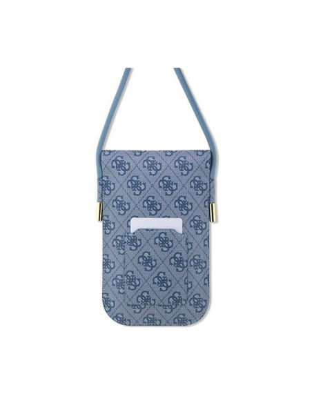 Torebka crossbody na telefon Guess 4G Metal Script Logo Niebieski