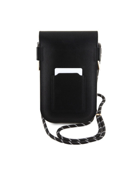 Torebka crossbody na telefon Hello Kitty Leather Hiding Kitty Cord Czarny