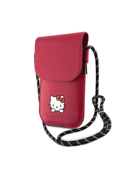 Torebka crossbody na telefon Hello Kitty Leather Daydreaming Cord Różowy