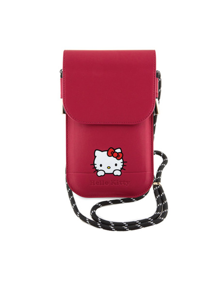 Torebka crossbody na telefon Hello Kitty Leather Daydreaming Cord Różowy