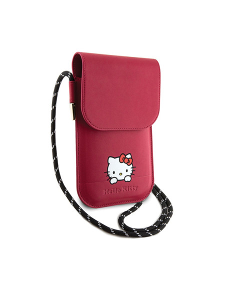 Torebka crossbody na telefon Hello Kitty Leather Daydreaming Cord Różowy