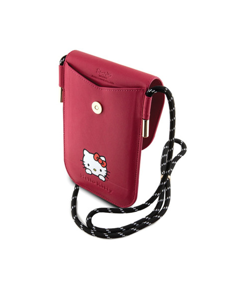 Torebka crossbody na telefon Hello Kitty Leather Daydreaming Cord Różowy