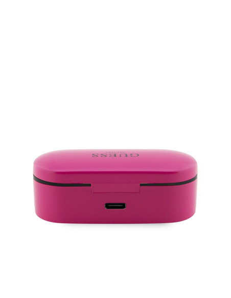 Słuchawki TWS + Etui Ładujące Guess True Wireless Earphones BT5.0 5H Różowy