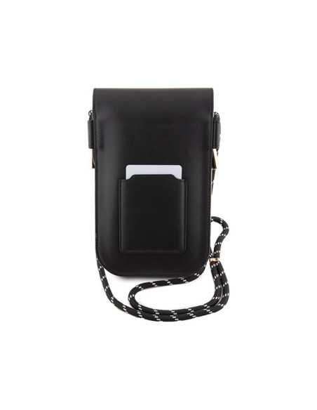 Torebka crossbody na telefon Hello Kitty Leather Daydreaming Cord Czarny