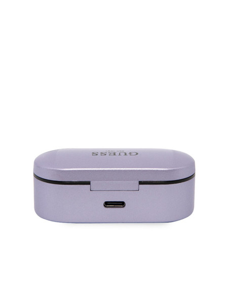 Słuchawki TWS + Etui Ładujące Guess True Wireless Earphones BT5.0 5H Fioletowy