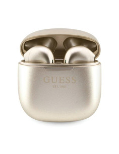 Słuchawki TWS + Etui Ładujące Guess True Wireless Script Logo BT5.3 Złoty