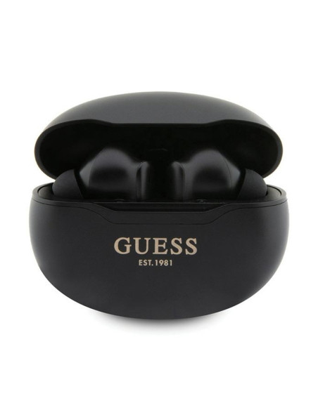 Słuchawki TWS + Etui Ładujące Guess True Wireless Classic Est BT5.3 Czarny