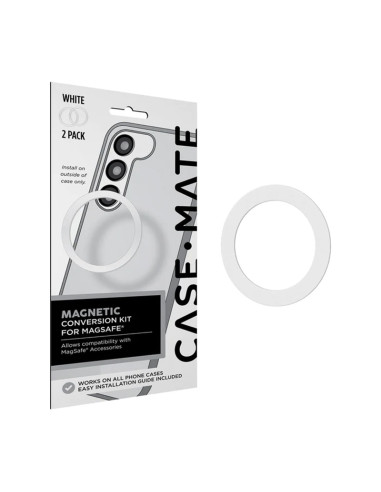 2x Uniwersalny pierścień magnetyczny na Etui Do / smartfona Case-Mate Magnetic Conversion Kit for MagSafe Biały