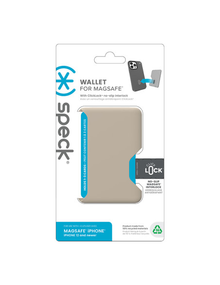 Magnetyczny portfel MagSafe Speck ClickLock Wallet For MagSafe Beżowy