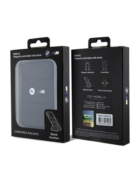 Portfel magnetyczny z funkcją standu BMW Wallet Cardslot Stand MagSafe M Edition Collection Czarny