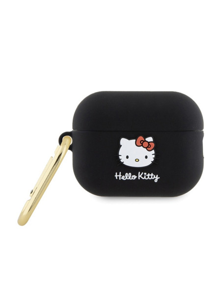 Etui Do AirPods Pro 2 Hello Kitty Silicone 3D Kitty Head Czarny