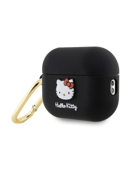 Etui Do AirPods Pro 2 Hello Kitty Silicone 3D Kitty Head Czarny