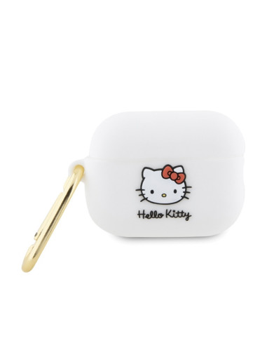 Etui Do AirPods Pro 2 Hello Kitty Silicone 3D Kitty Head Biały