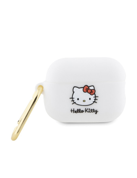 Etui Do AirPods Pro 2 Hello Kitty Silicone 3D Kitty Head Biały