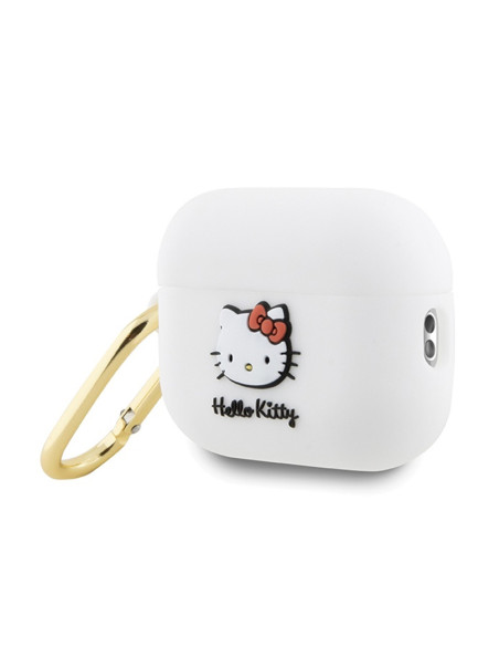 Etui Do AirPods Pro 2 Hello Kitty Silicone 3D Kitty Head Biały