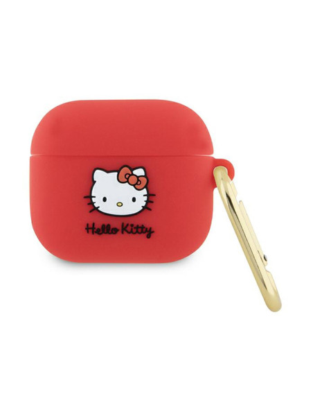 Etui Do AirPods 3 Hello Kitty Silicone 3D Kitty Head Różowy