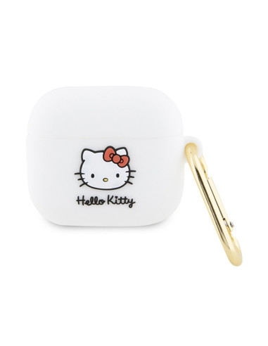 Etui Do AirPods 3 Hello Kitty Silicone 3D Kitty Head Biały