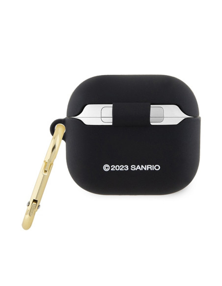 Etui Do AirPods 3 Hello Kitty Silicone 3D Kitty Head Czarny