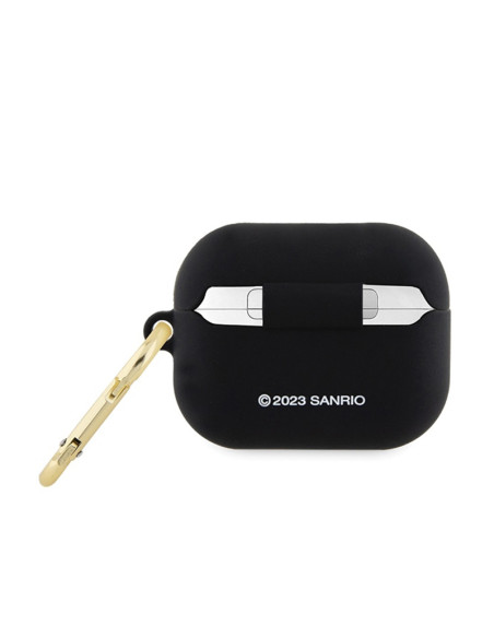 Etui Do AirPods Pro Hello Kitty Silicone 3D Kitty Head Czarny