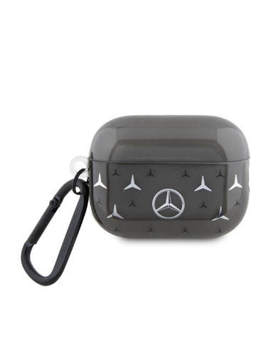 Etui Do AirPods Pro 2 Mercedes Large Star Pattern Czarny