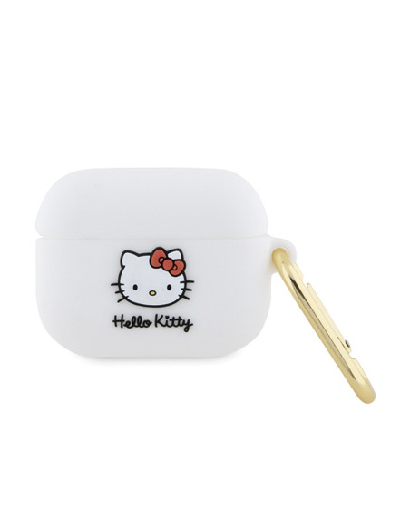 Etui Do AirPods Pro Hello Kitty Silicone 3D Kitty Head Biały