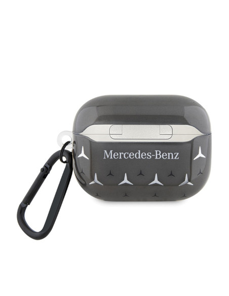 Etui Do AirPods Pro Mercedes Large Star Pattern Czarny