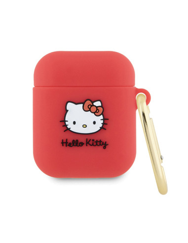 Etui Do AirPods 1/2 gen Hello Kitty Silicone 3D Kitty Head Różowy