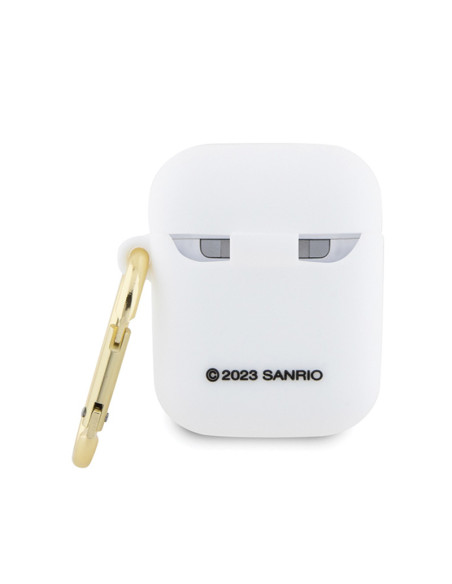 Etui Do AirPods 1/2 gen Hello Kitty Silicone 3D Kitty Head Biały