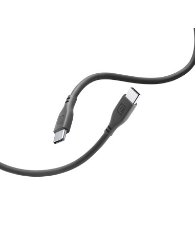 Kabel USB-C / USB-C 1.2 m Cellularline Soft Cable Czarny
