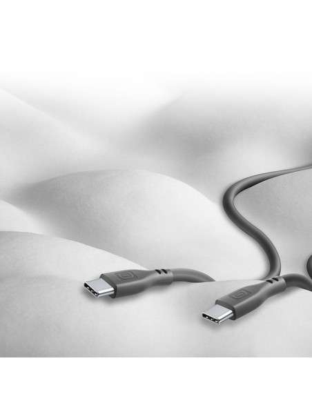 Kabel USB-C / USB-C 1.2 m Cellularline Soft Cable Czarny